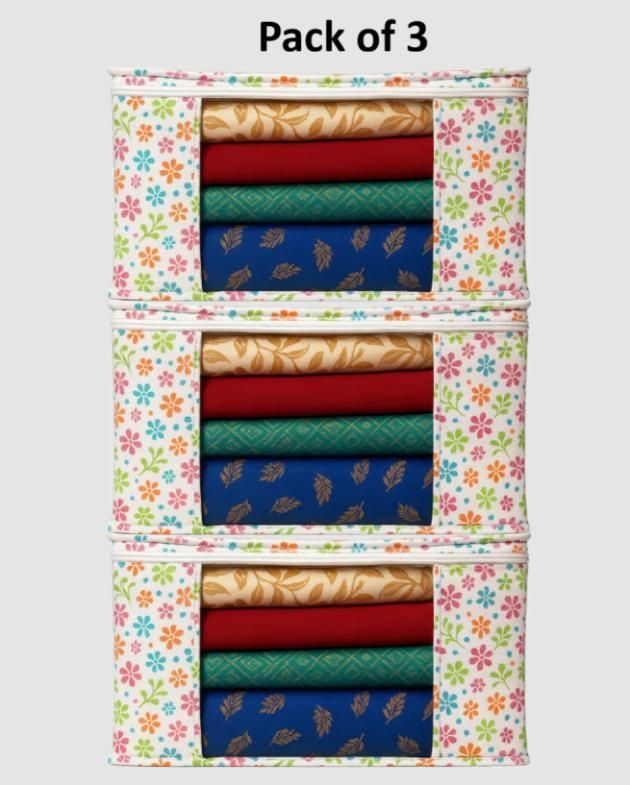 High Quality Flower Printed Saree Cover